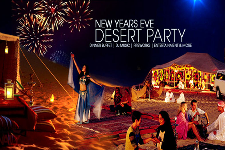 New Year Party in Desert Camp